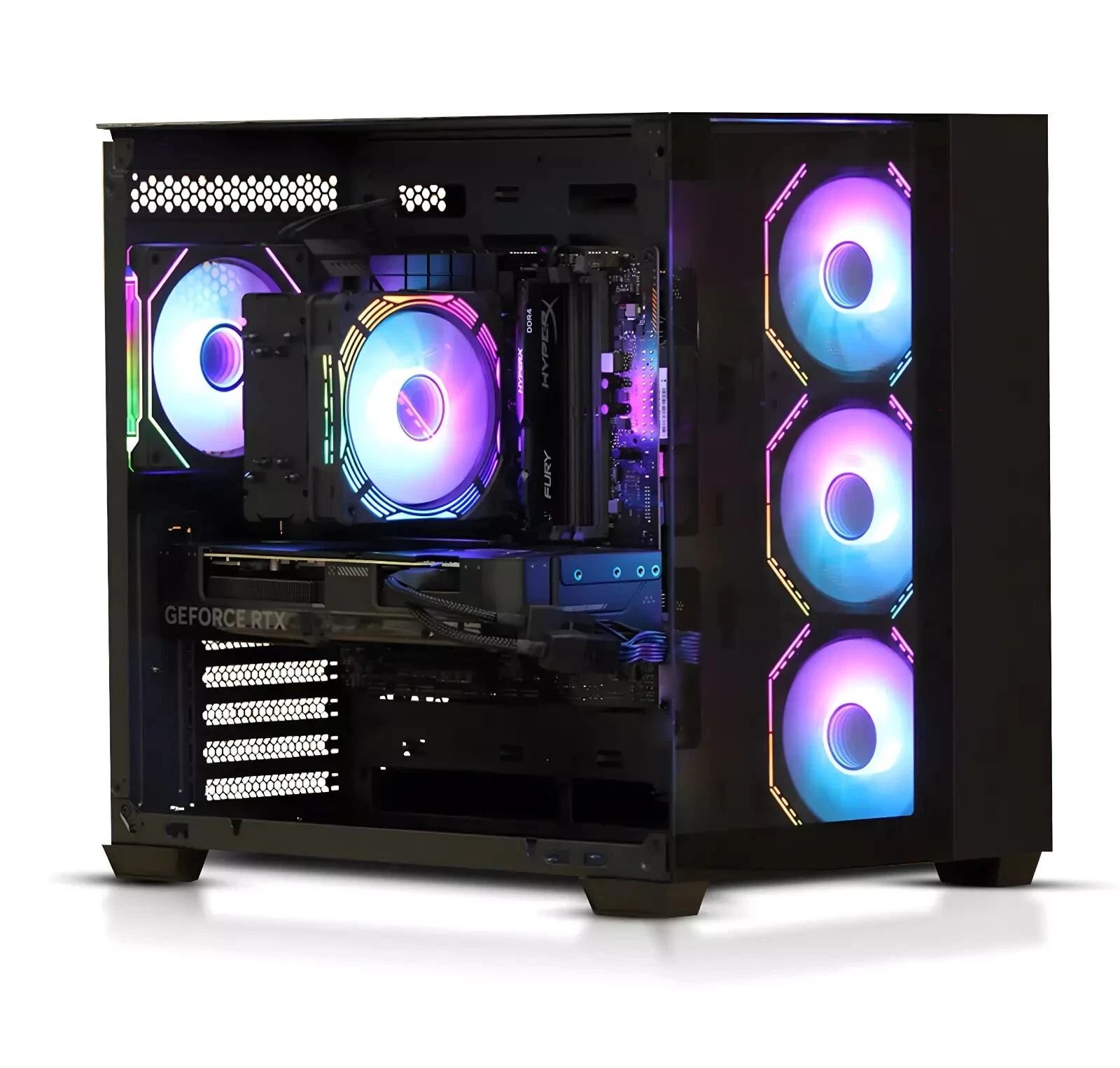 Gaming PC Core i7 Liquid Cooled 32GB DDR4 Ram 1TB SSD RTX 5060ti Win 11 WiFi