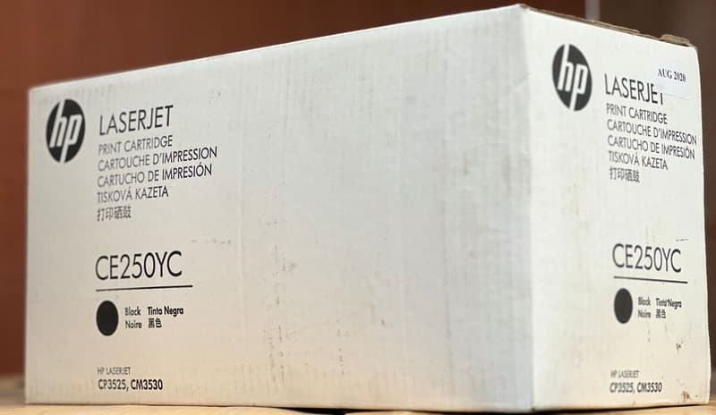 HP CE250YC Laserjet Print Cartridge HP Laserjet CP3525 CM3530 Black