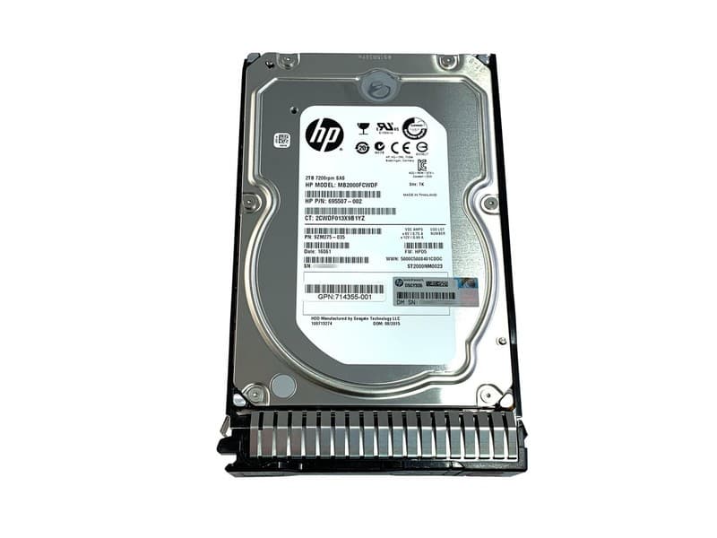 job lot 5 x 2TB HP 7.2K 3.5" 6G SC SAS 652757-B21 653948-001 G8 G9 MB2000FCWDF