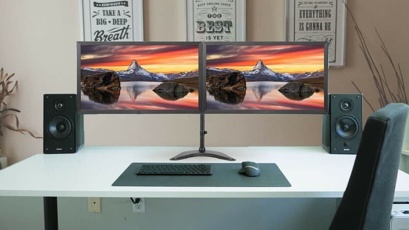 HD Cheap Gaming Dual Monitor 2x24" Wide Screen COMPUTER PC LAPTOP VGA DVI - HDMI