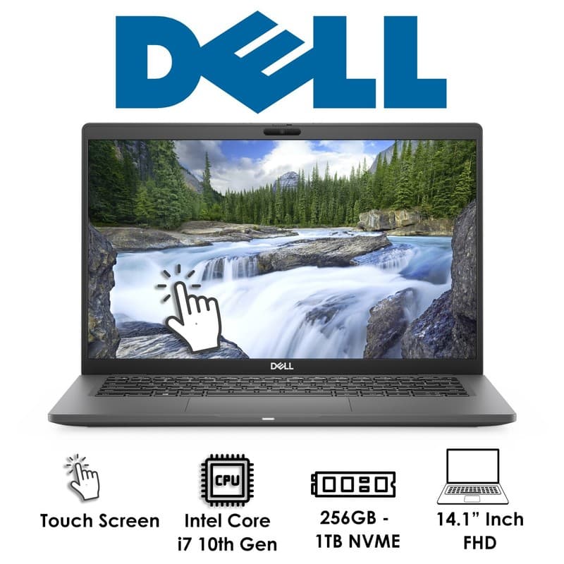 Touch Screen Dell Latitude 7410 Laptop Core i7-10610U RAM 16GB 1TB SSD Win 11