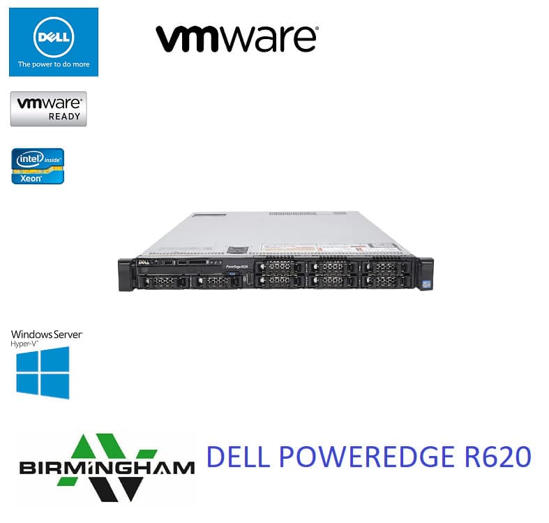 DELL R620 Server Dual Xeon E5-2640 12Cores 128GB RAM H710 1U RACK 8 BAY 2.5