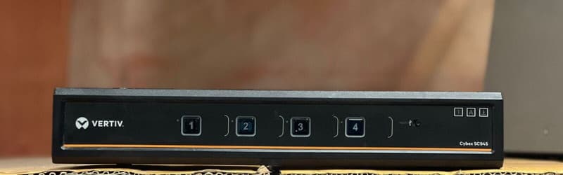 Vertiv Cybex SC945 Secure KVM Switch SC 4-Port DVI-I Dual-Head w/DPP | Black