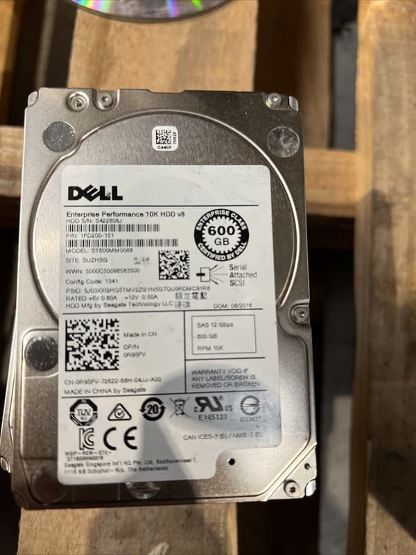 Job Lot 4 X Dell R95FV 600GB SAS 2.5'' 12Gbps 0R95FV 10K HDD V8 Hard Drive